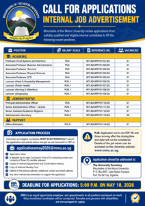 Call for Internal Applications / Internal Advert NO. 1 of 2026