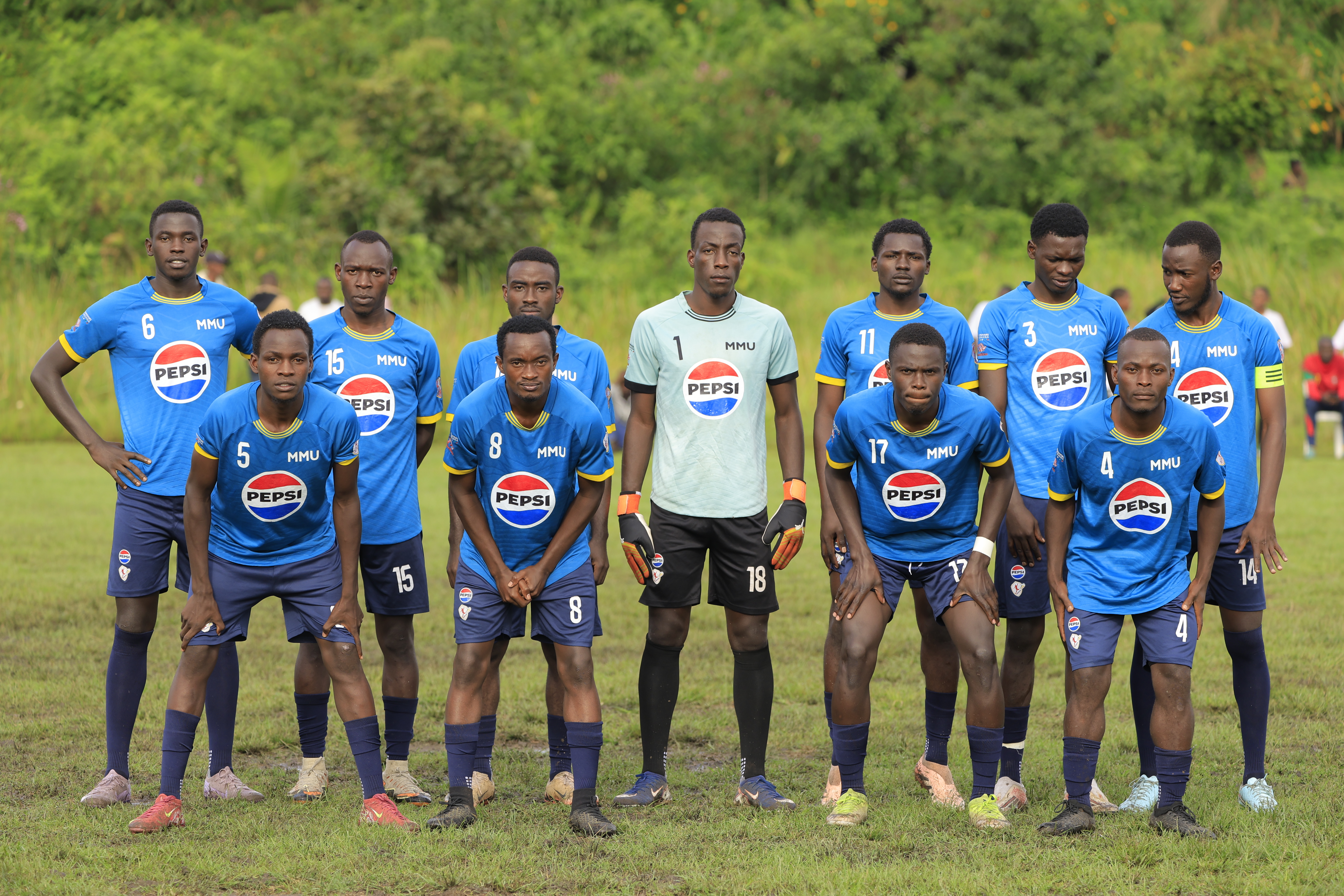 MMU football team celebration